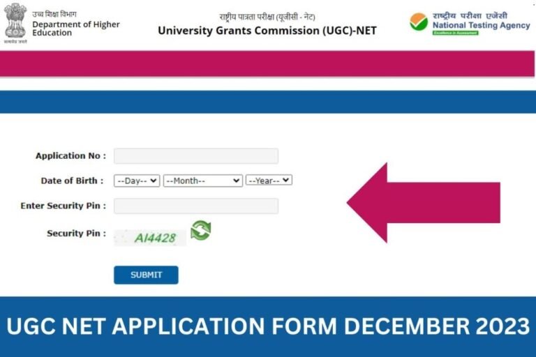 ugc net application form